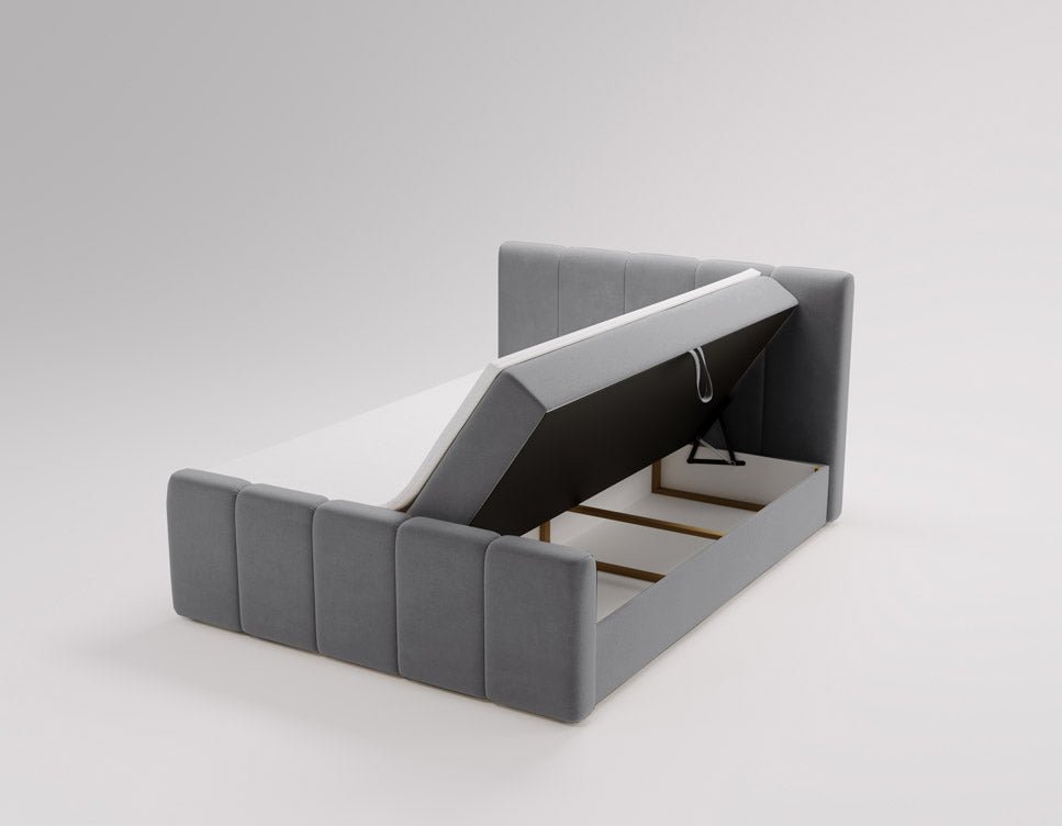 Lit boxspring Celeste Velours avec espace de rangement