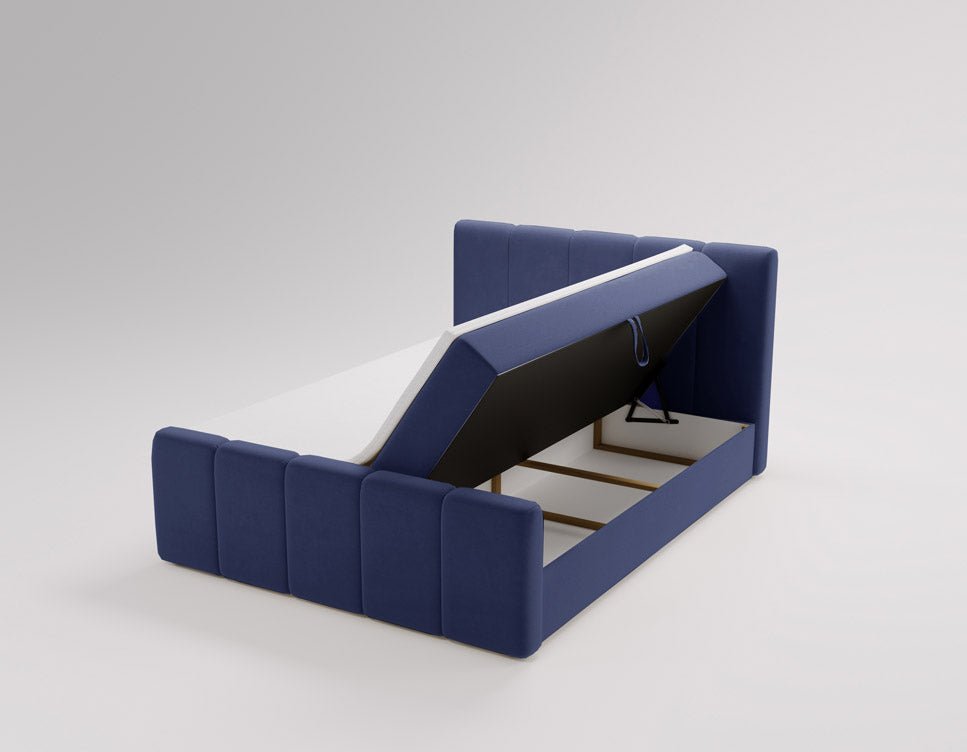 Lit boxspring Celeste Velours avec espace de rangement
