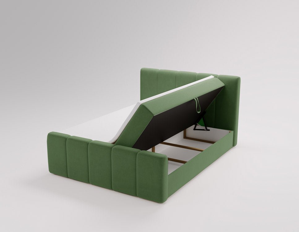 Lit boxspring Celeste Velours avec espace de rangement