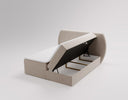 Lit boxspring Pure en Velours avec espace de rangement