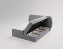 Lit boxspring Pure en Velours avec espace de rangement