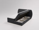 Lit boxspring Pure en Velours avec espace de rangement