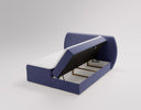 Lit boxspring Pure en Velours avec espace de rangement