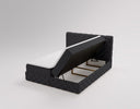 Boxspringbed Eden in fluweel met opbergruimte