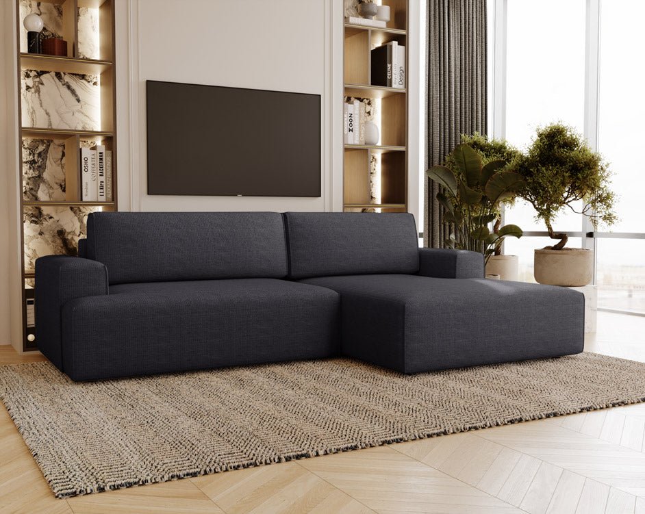Designer Siena Bouclé Sofa with Sleeper Function and Storage