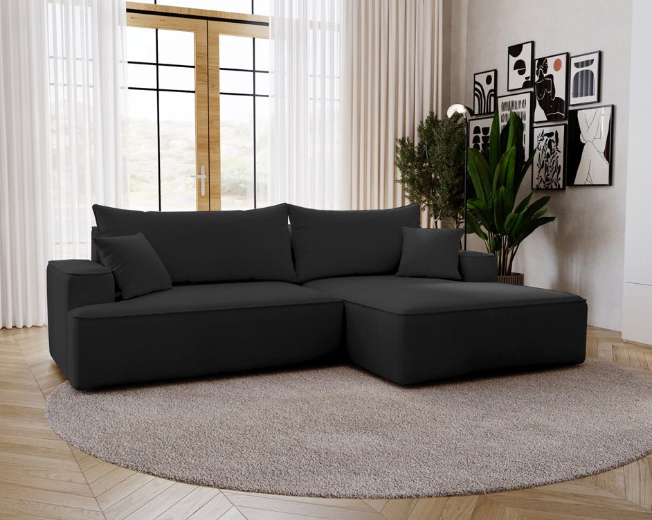 Canapé design Fresh en Velours avec fonction couchage et espace de rangement