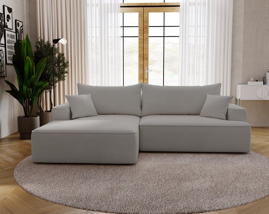 Canapé design Fresh en Velours avec fonction couchage et espace de rangement