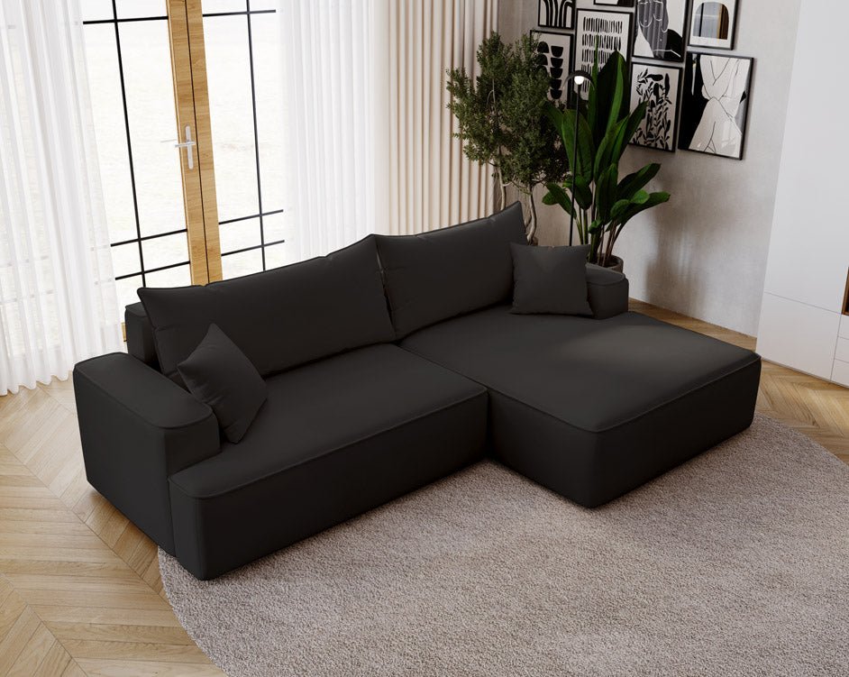 Canapé design Fresh en Velours avec fonction couchage et espace de rangement