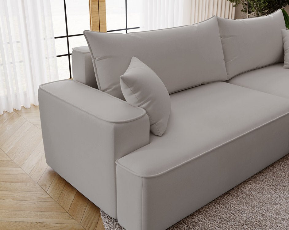 Canapé design Fresh en Velours avec fonction couchage et espace de rangement