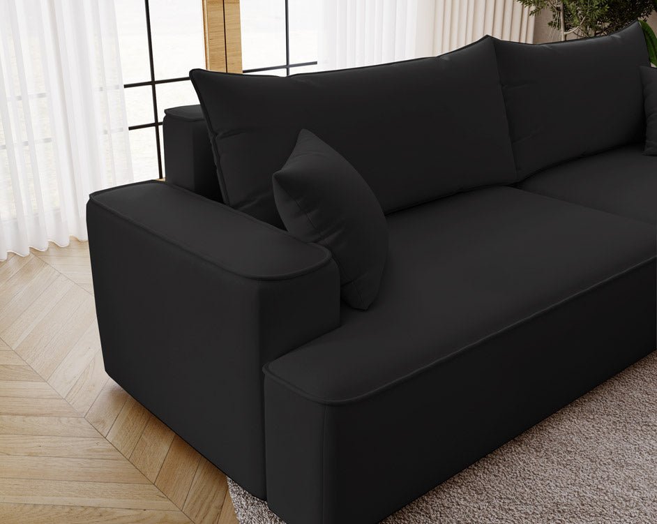 Canapé design Fresh en Velours avec fonction couchage et espace de rangement
