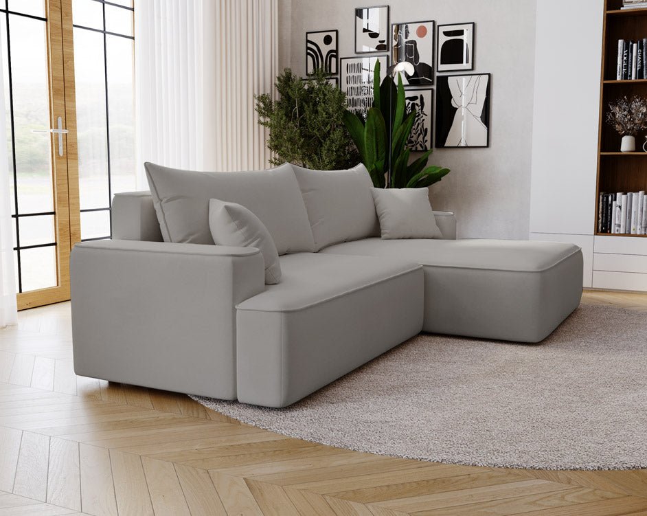 Canapé design Fresh en Velours avec fonction couchage et espace de rangement