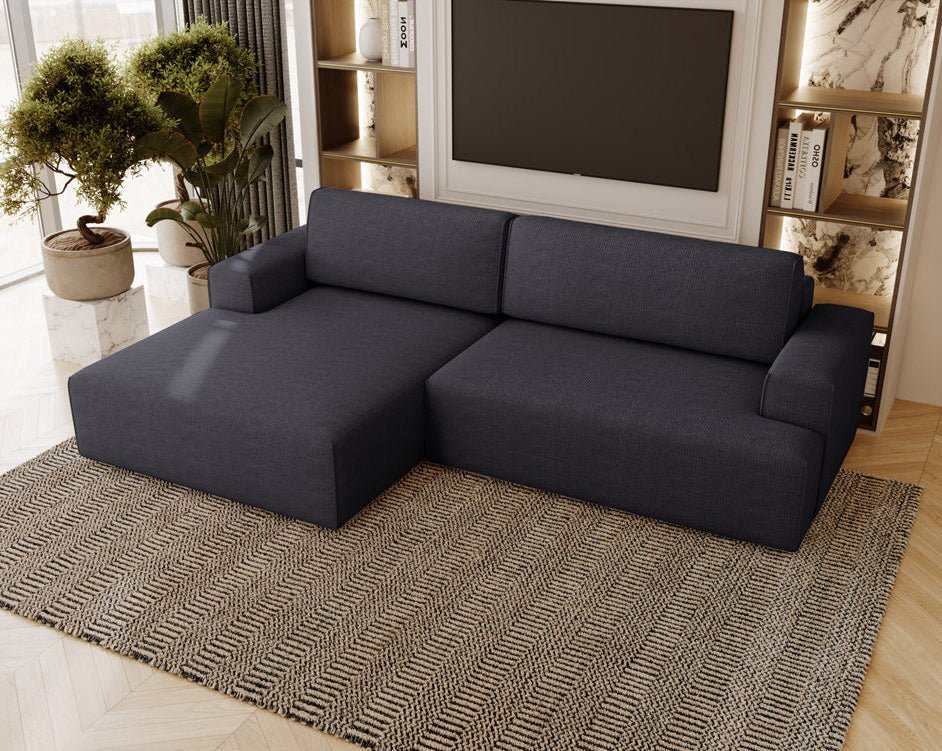 Designer Siena Bouclé Sofa with Sleeper Function and Storage