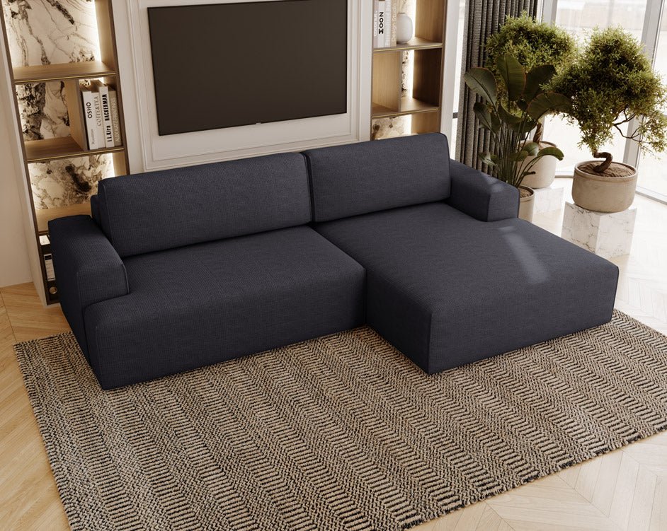 Designer Siena Bouclé Sofa with Sleeper Function and Storage