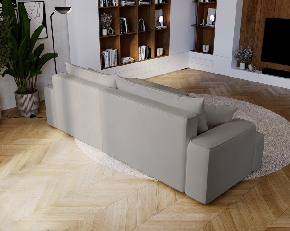 Canapé design Fresh en Velours avec fonction couchage et espace de rangement