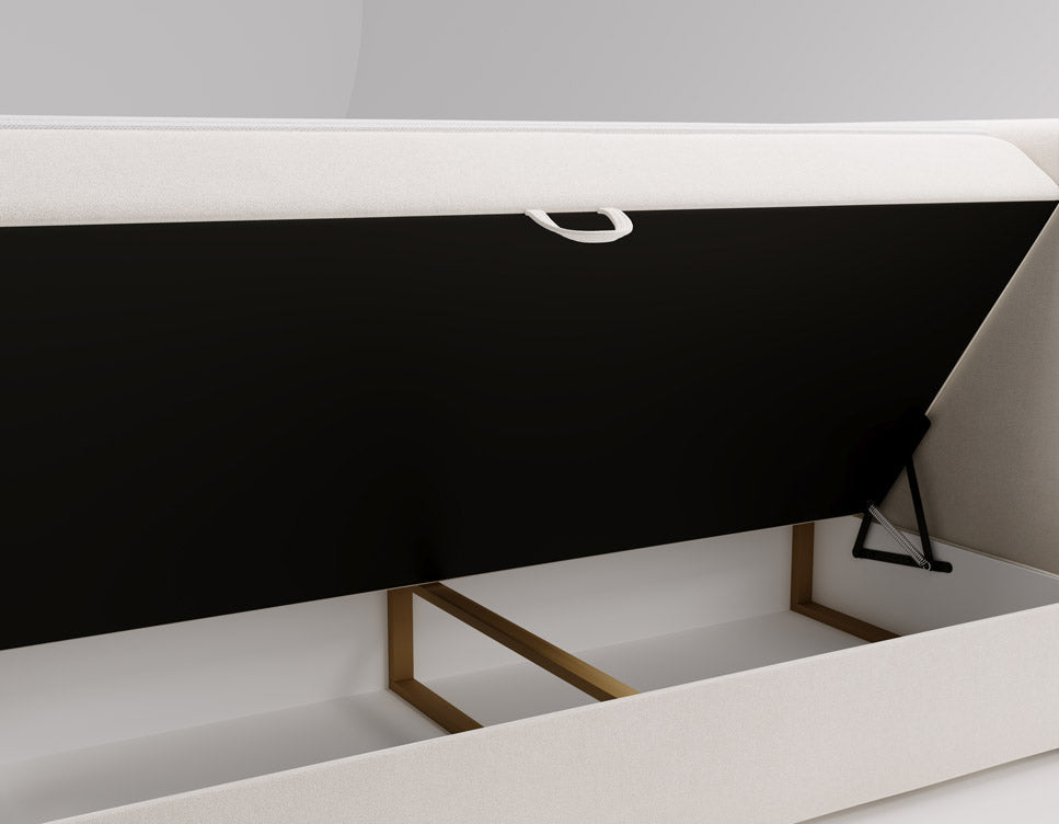 Lit boxspring Celeste Velours avec espace de rangement