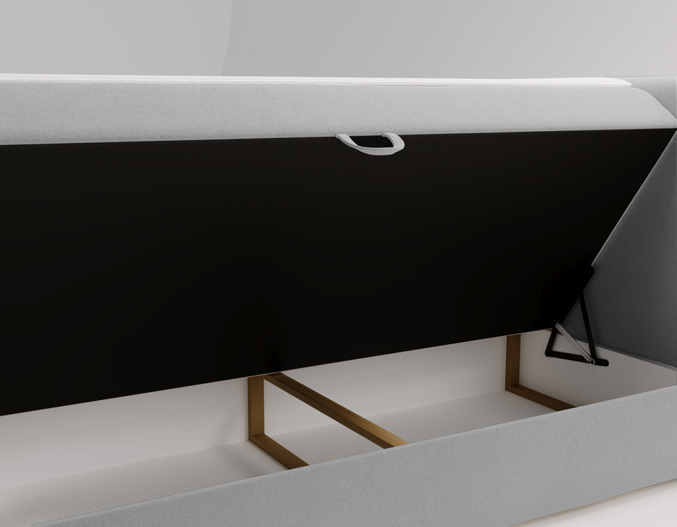 Lit boxspring Celeste Velours avec espace de rangement