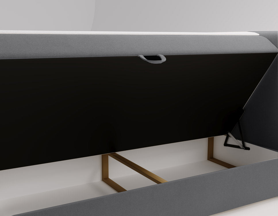 Lit boxspring Celeste Velours avec espace de rangement