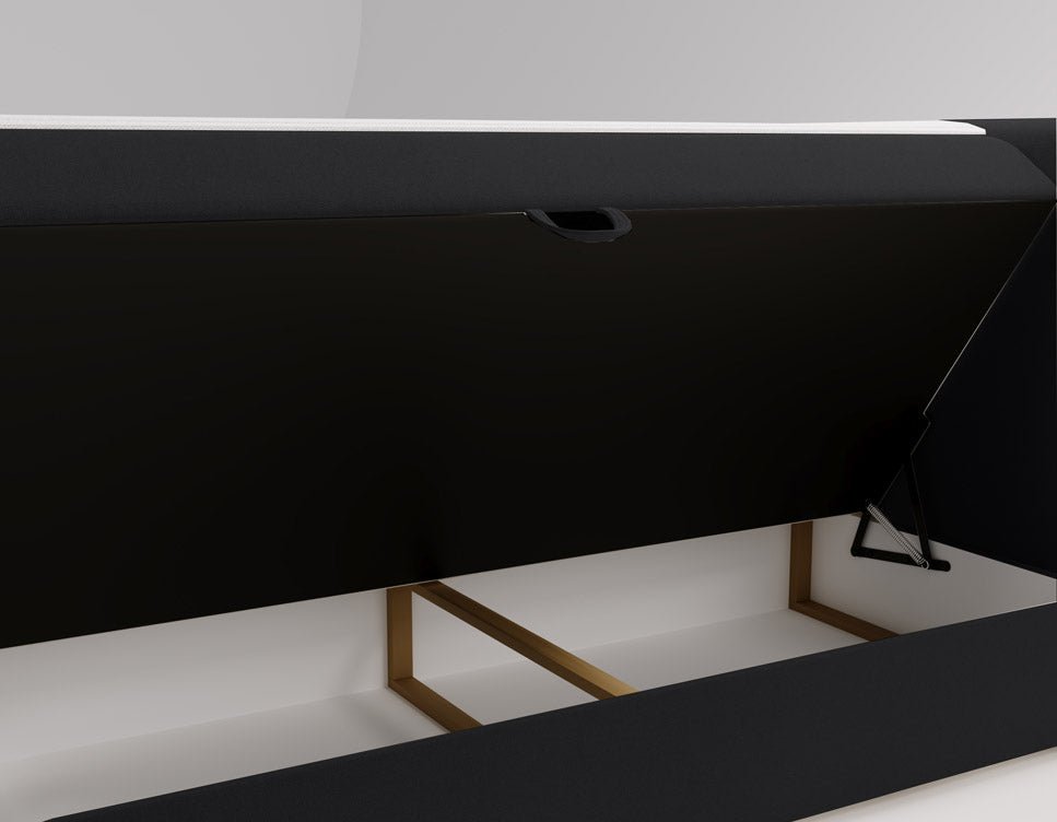 Lit boxspring Celeste Velours avec espace de rangement