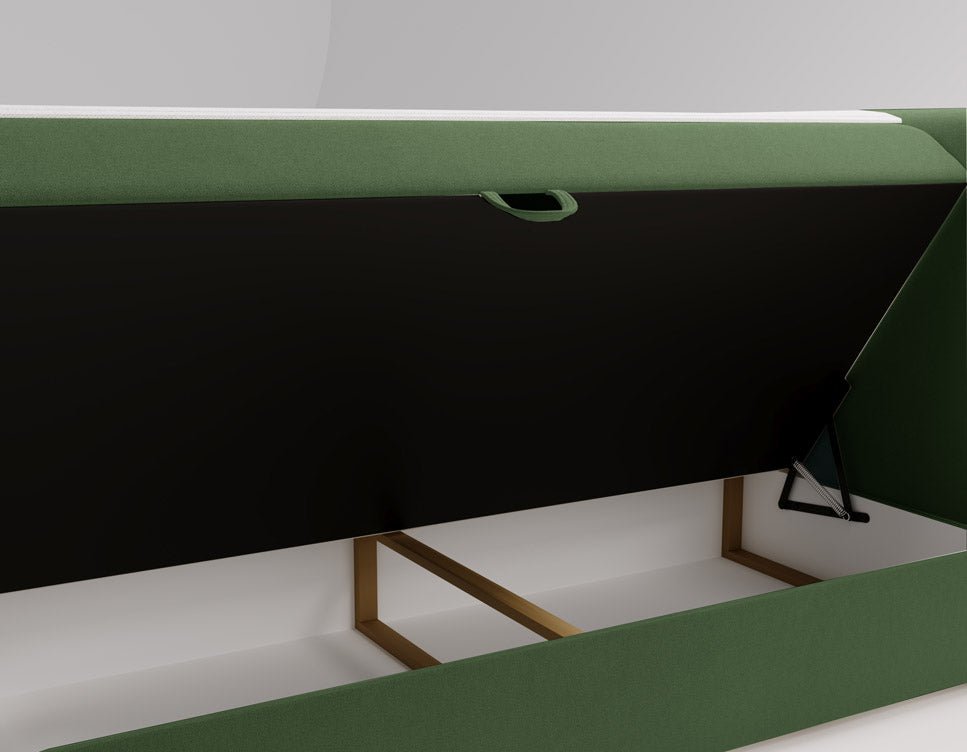 Lit boxspring Celeste Velours avec espace de rangement