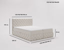 Boxspringbed Eden in fluweel met opbergruimte