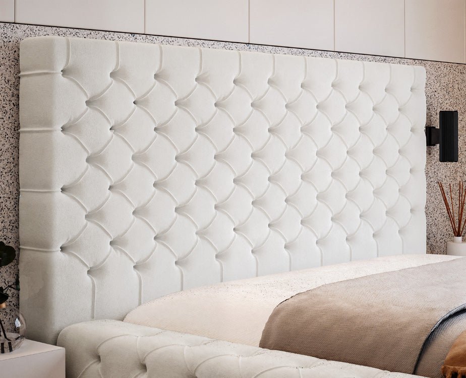 Designer gestoffeerd bed Lana Fluweel met opbergruimte