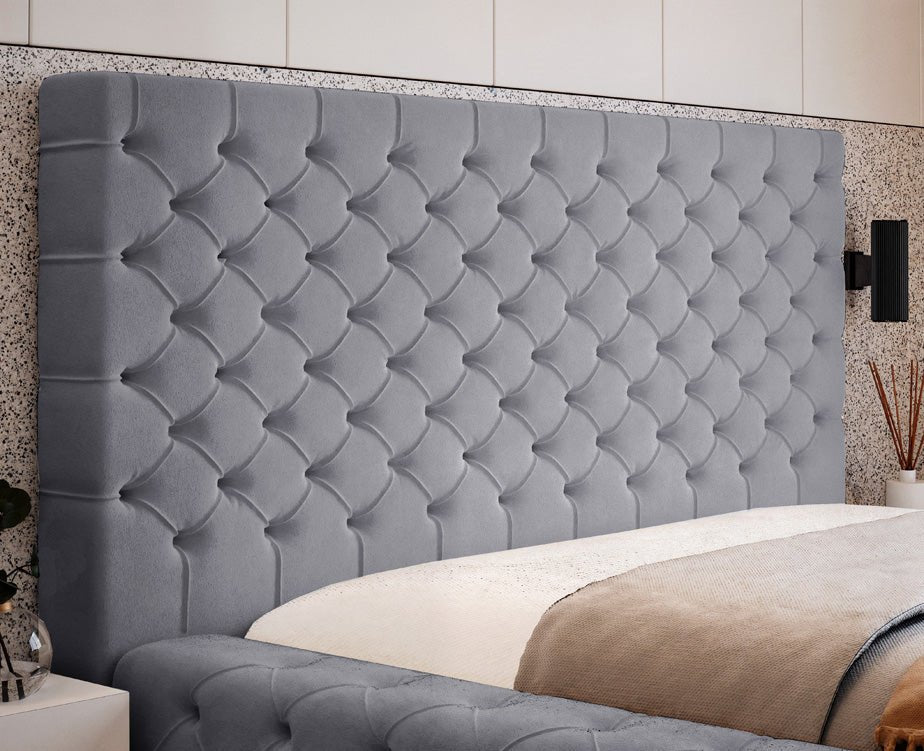 Designer gestoffeerd bed Lana Fluweel met opbergruimte