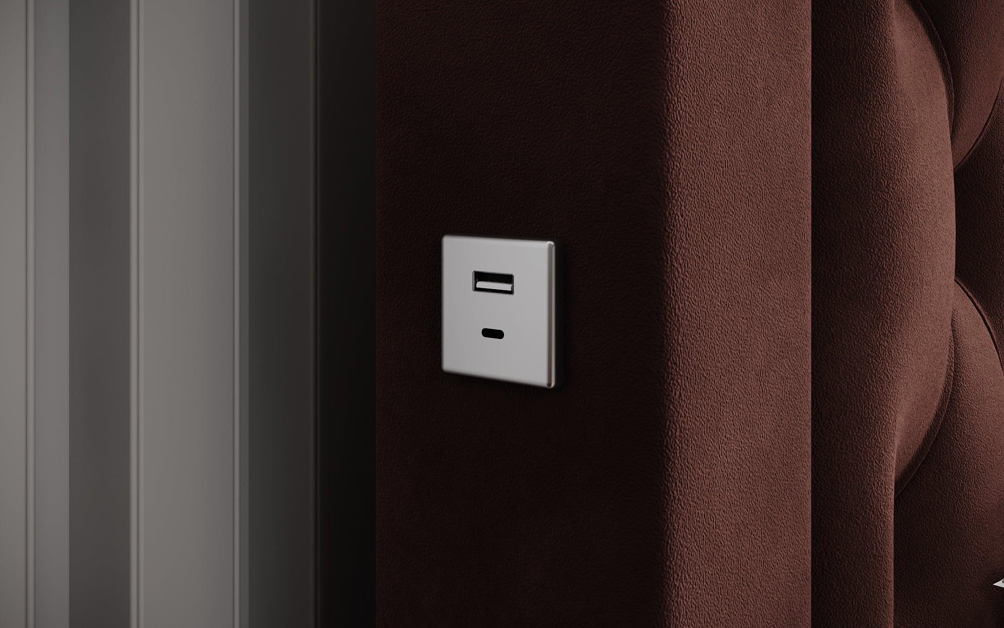Lit design Ida avec RGB, USB et espace de rangement