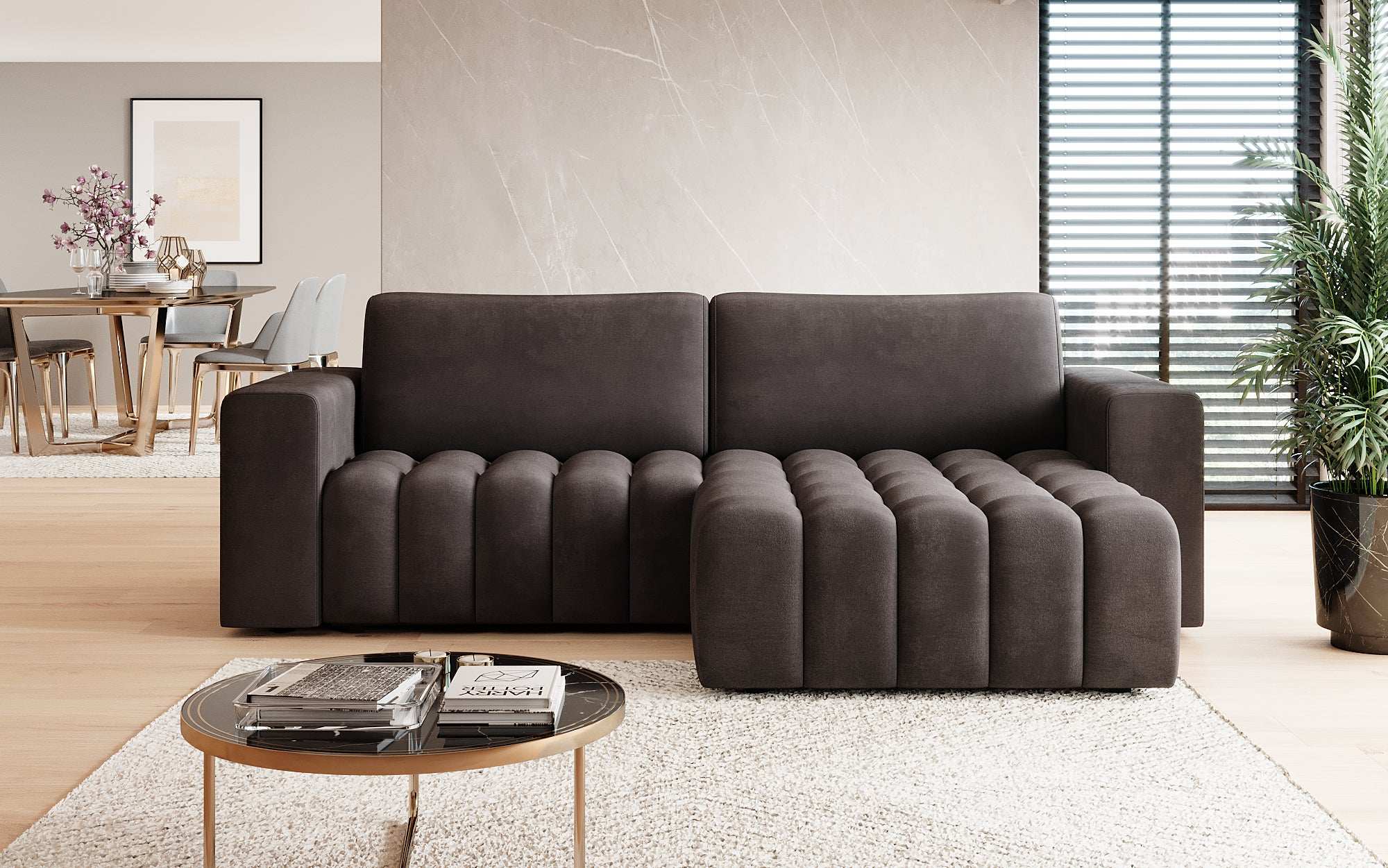 Canapé designer Tirina avec fonction couchage