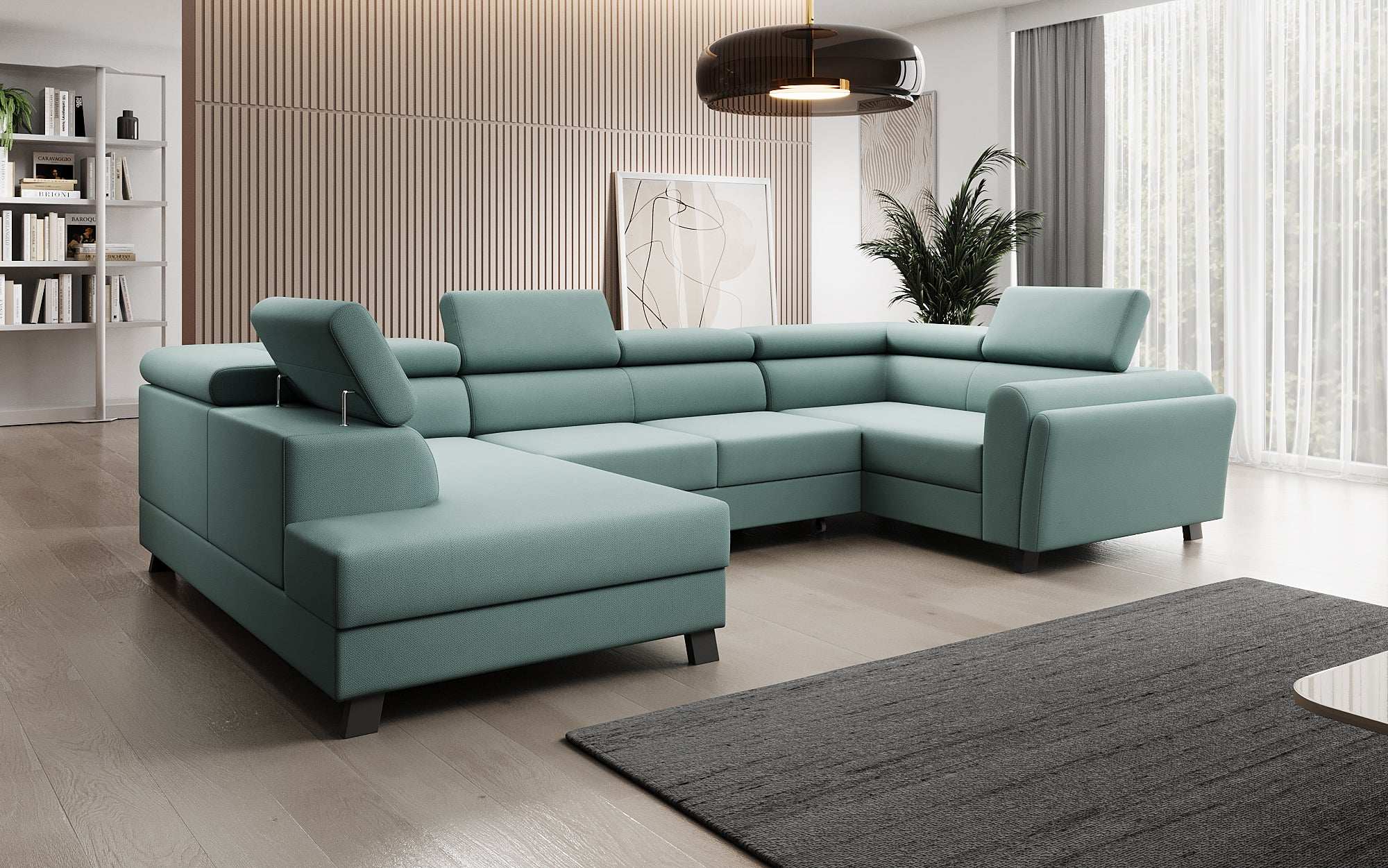 Canapé designer Emilio avec fonction couchage et rabattable