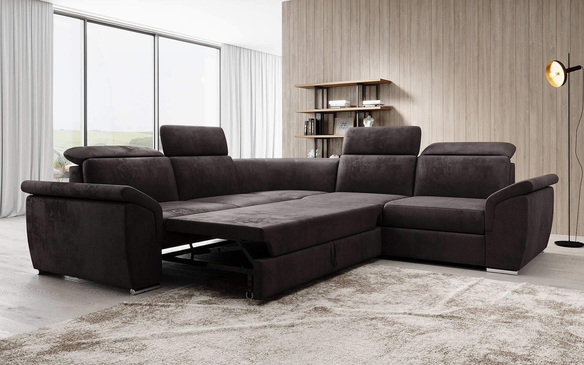 Designer Sofa Fernando met slaapfunctie en opbergruimte