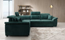 Designer Ecksofa Fernando mit Schlaffunktion und Stauraum
