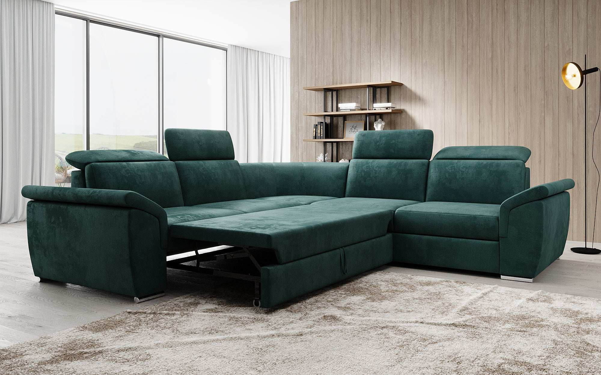 Designer Sofa Fernando met slaapfunctie en opbergruimte