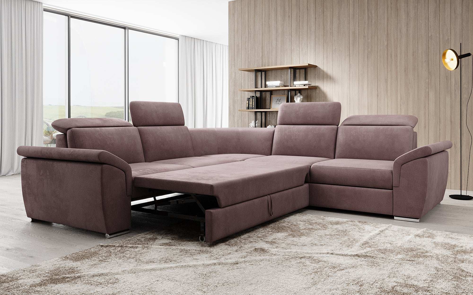 Designer Sofa Fernando met slaapfunctie en opbergruimte