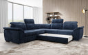 Designer Ecksofa Fernando mit Schlaffunktion und Stauraum