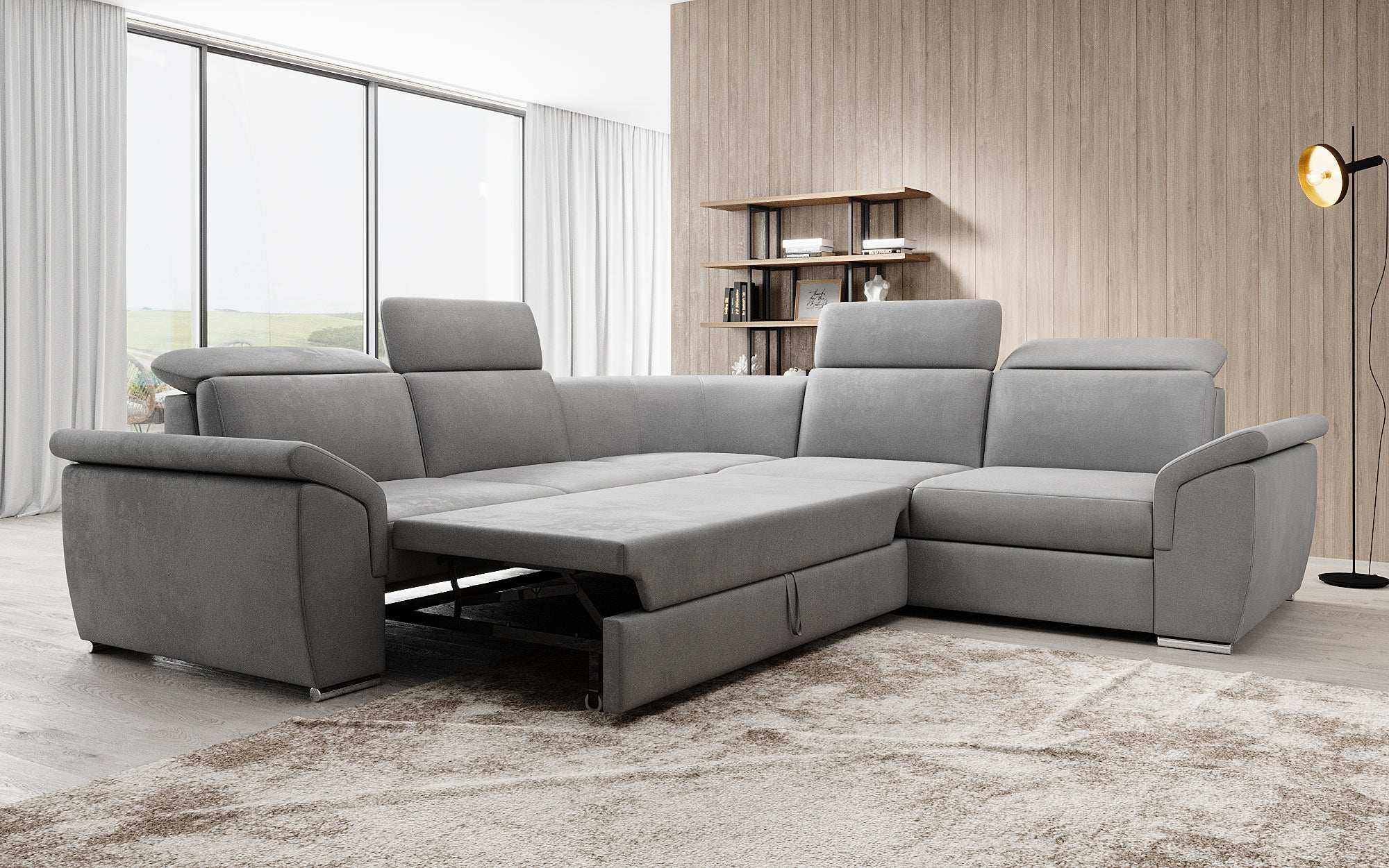 Designer Sofa Fernando met slaapfunctie en opbergruimte