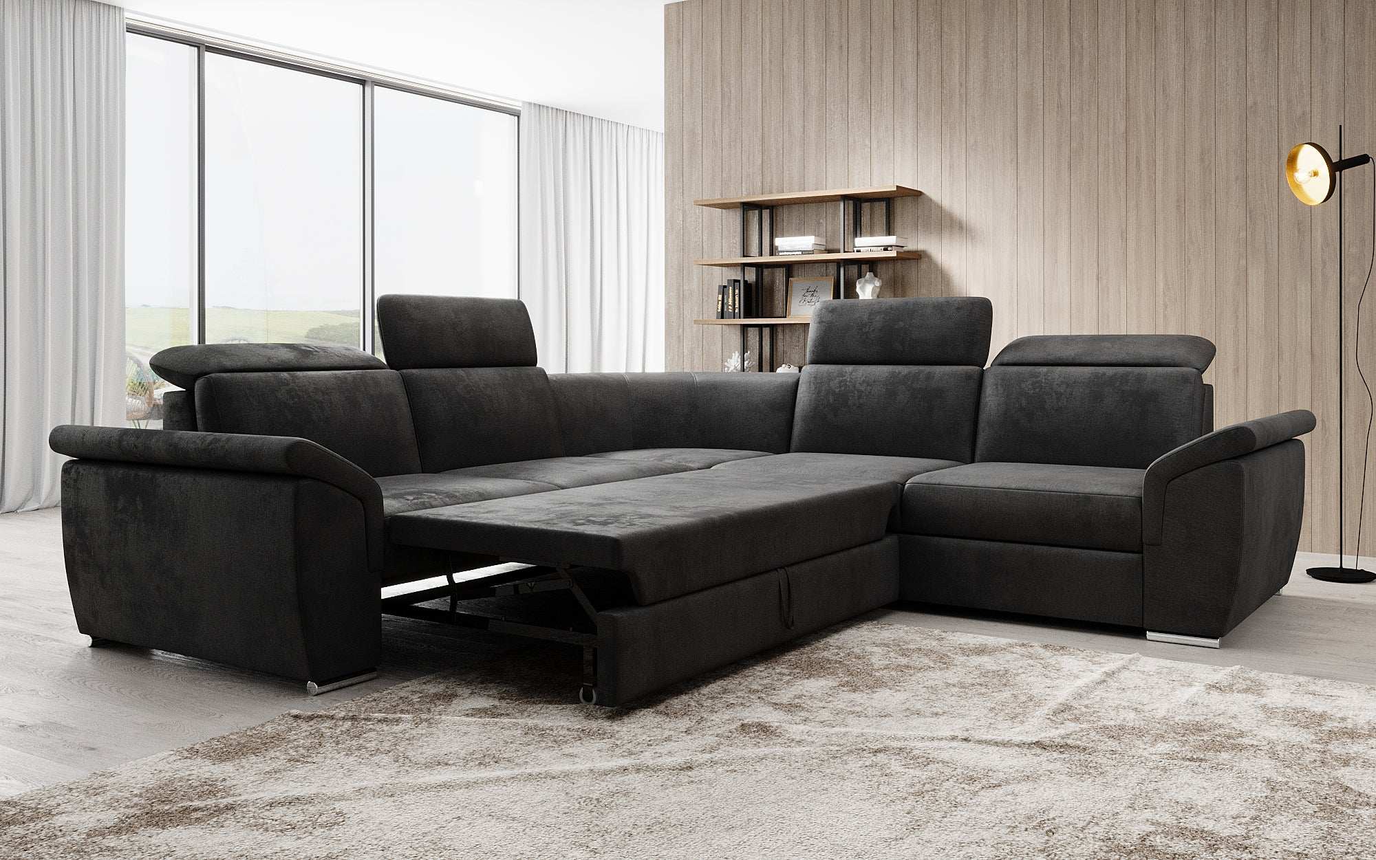Designer Sofa Fernando met slaapfunctie en opbergruimte