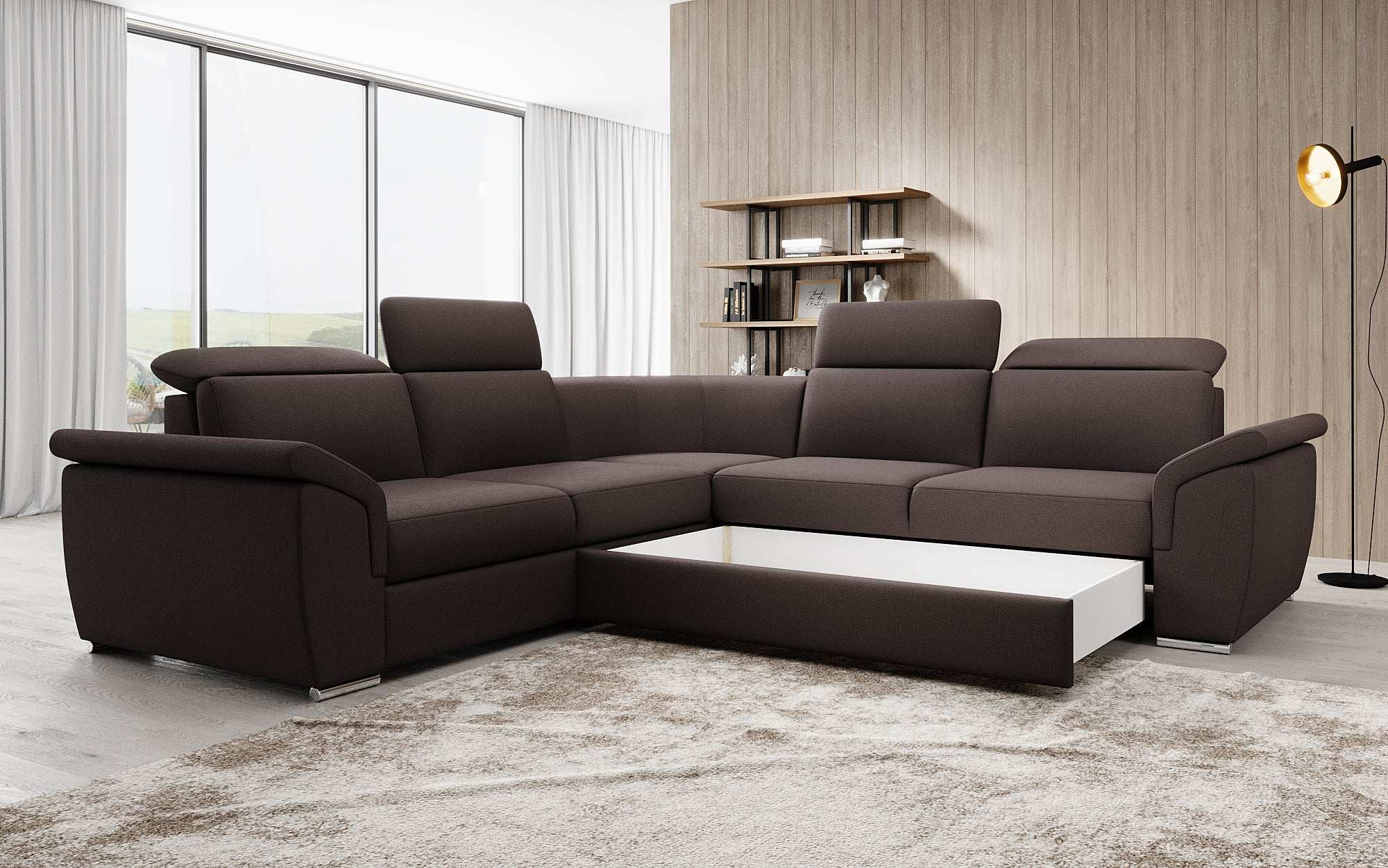 Designer Sofa Fernando met slaapfunctie en opbergruimte