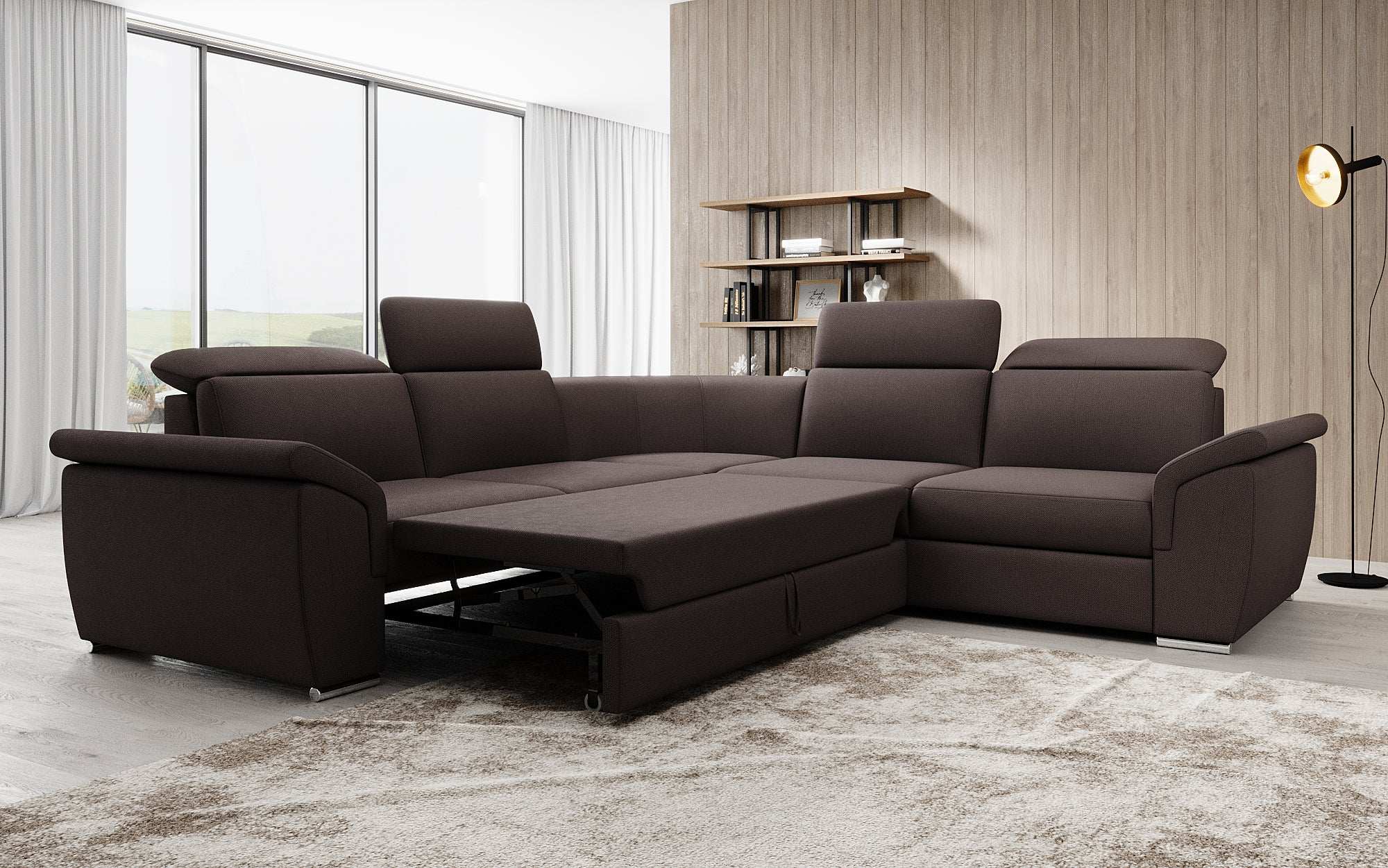 Designer Sofa Fernando met slaapfunctie en opbergruimte