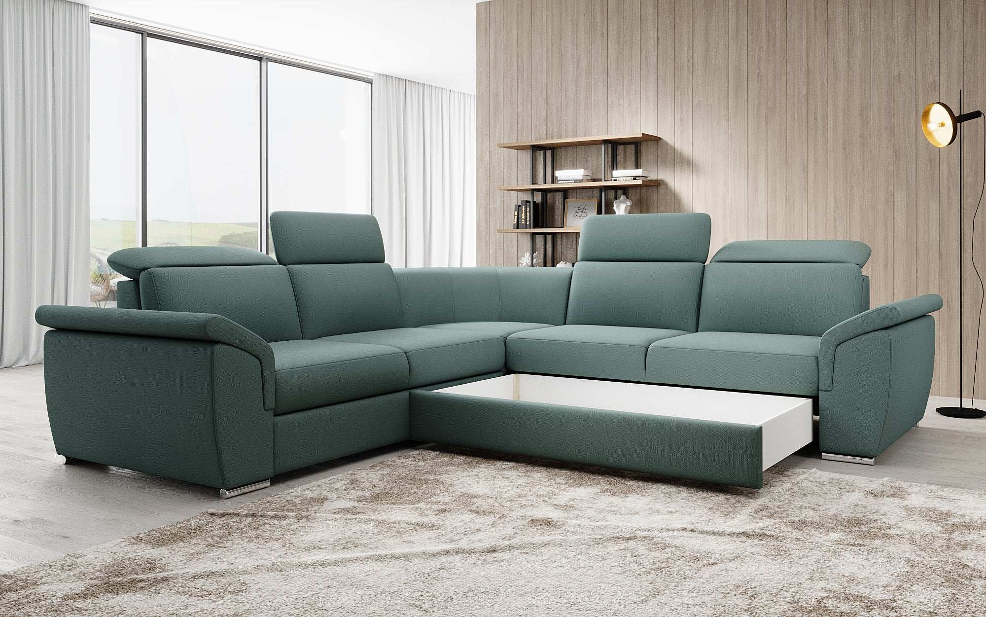 Designer Sofa Fernando met slaapfunctie en opbergruimte