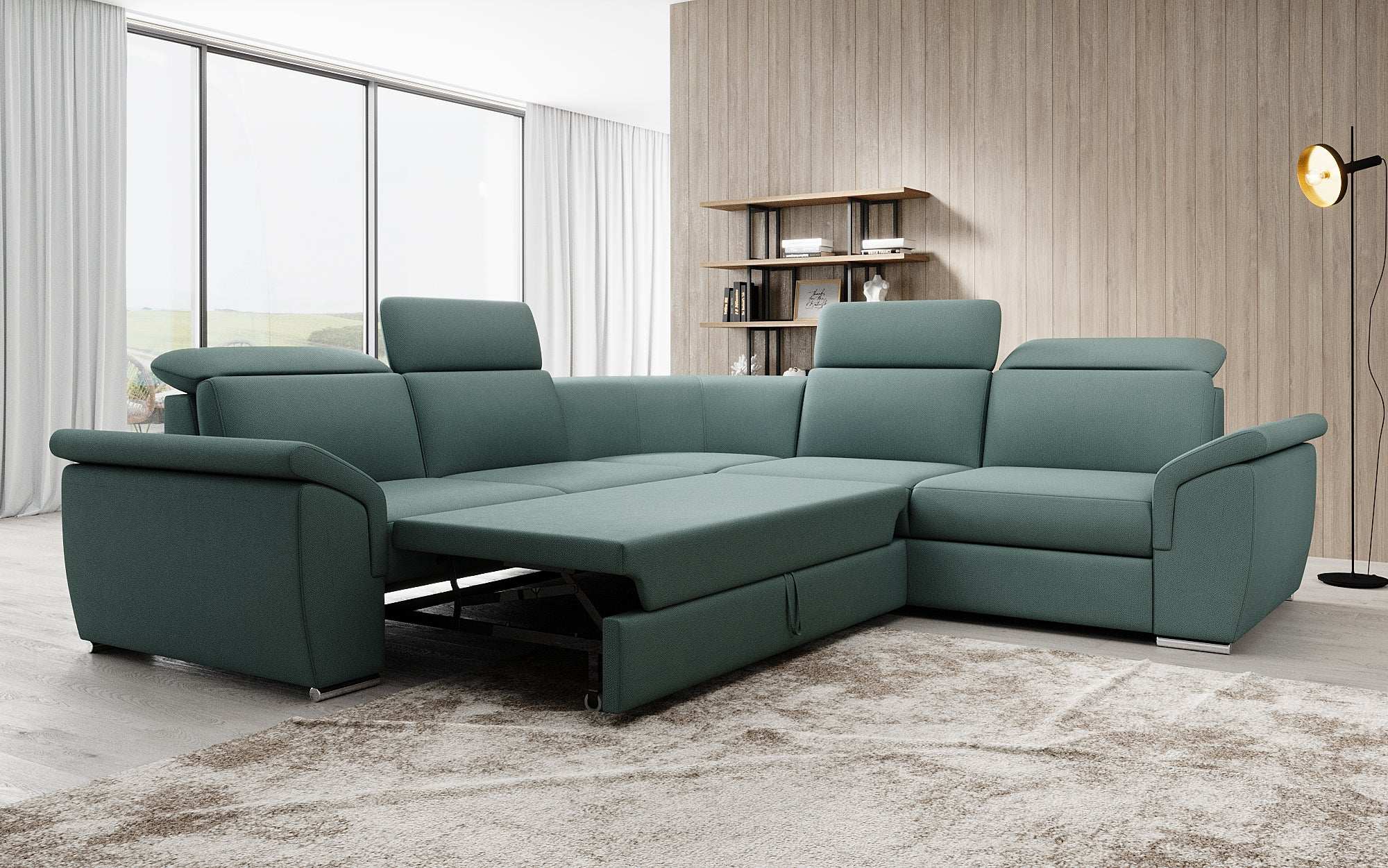 Designer Sofa Fernando met slaapfunctie en opbergruimte