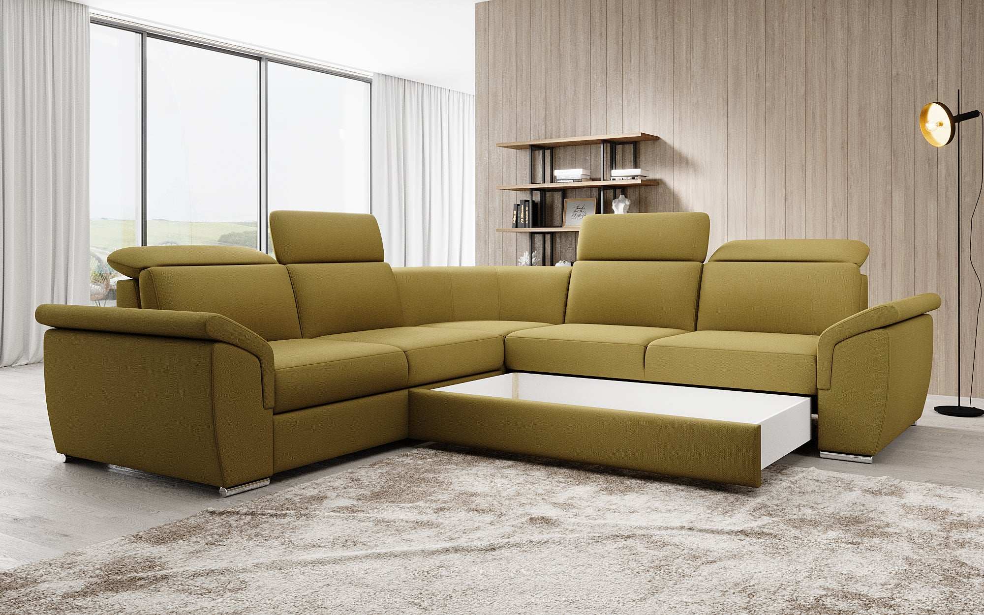 Designer Sofa Fernando met slaapfunctie en opbergruimte