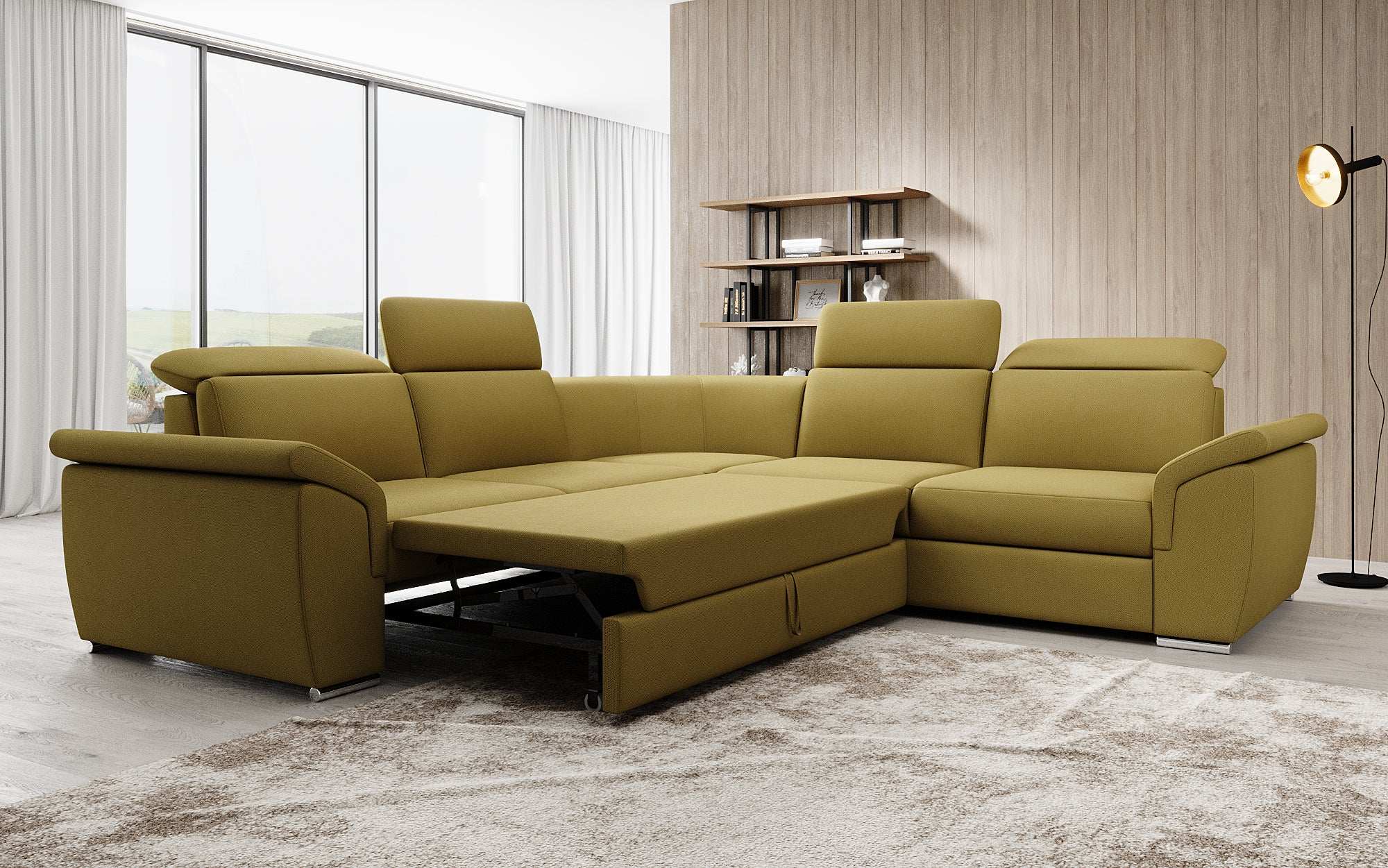 Designer Sofa Fernando met slaapfunctie en opbergruimte