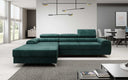 Designer Ecksofa Melinda mit Schlaf- und Klappfunktion