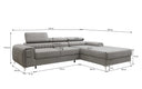 Designer Ecksofa Melinda mit Schlaf- und Klappfunktion