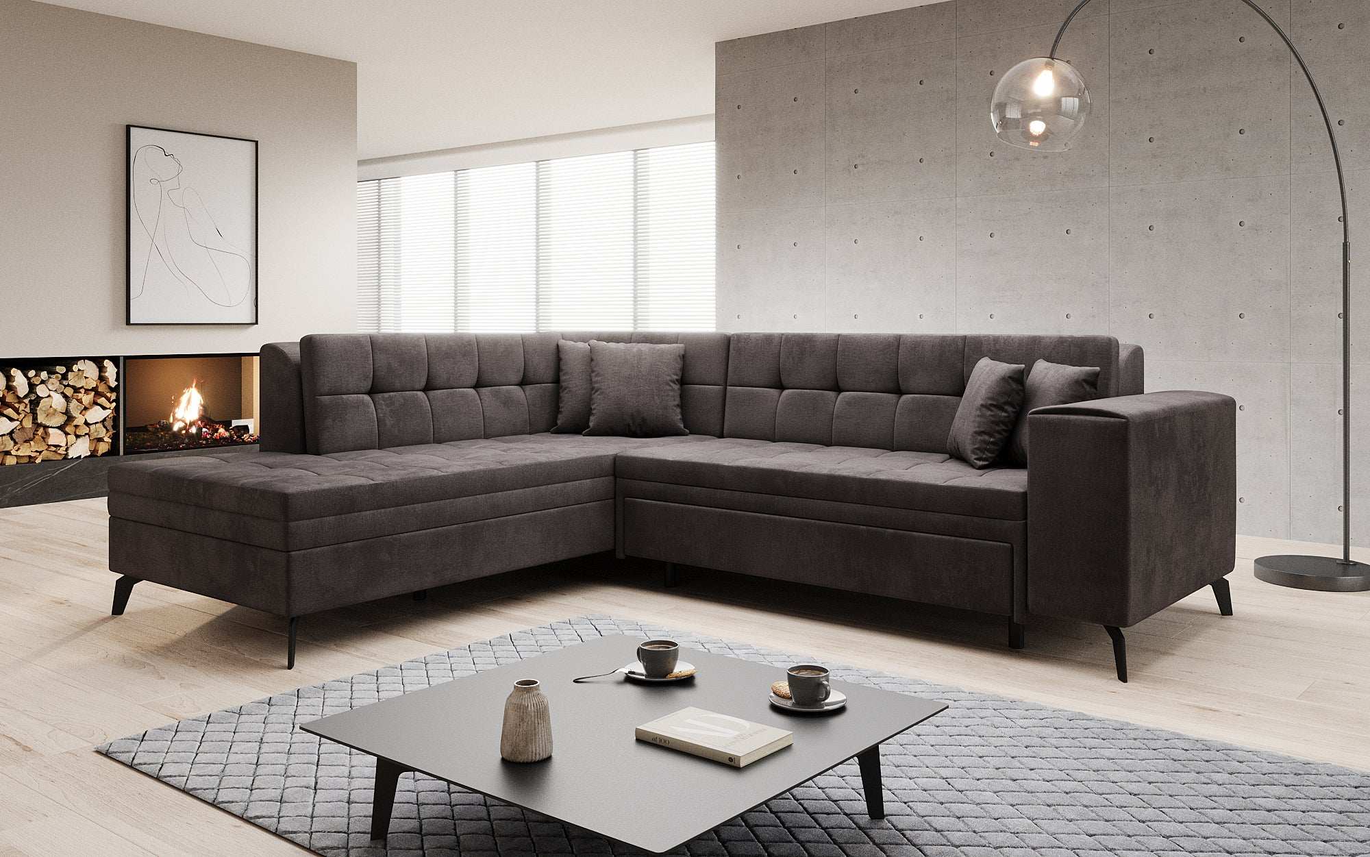 Canapé designer Lania avec fonction couchage