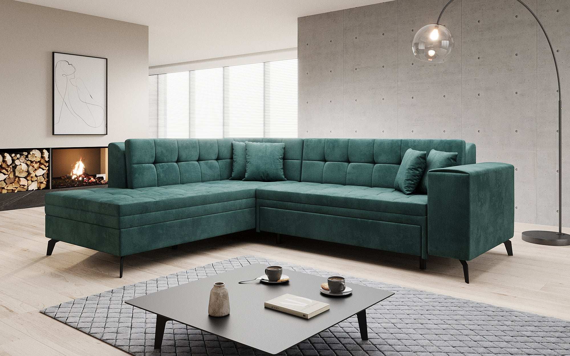 Canapé designer Lania avec fonction couchage