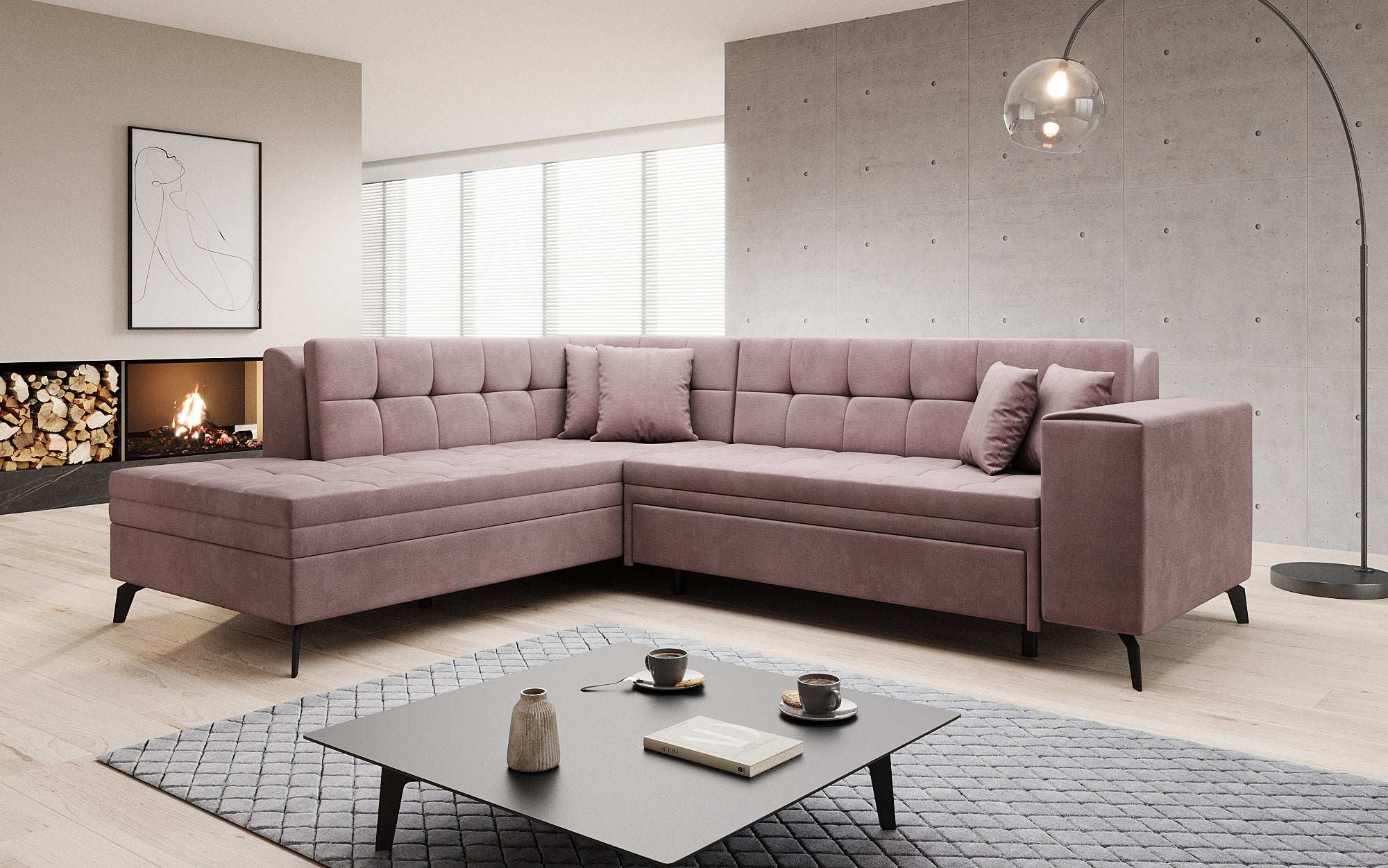 Canapé designer Lania avec fonction couchage