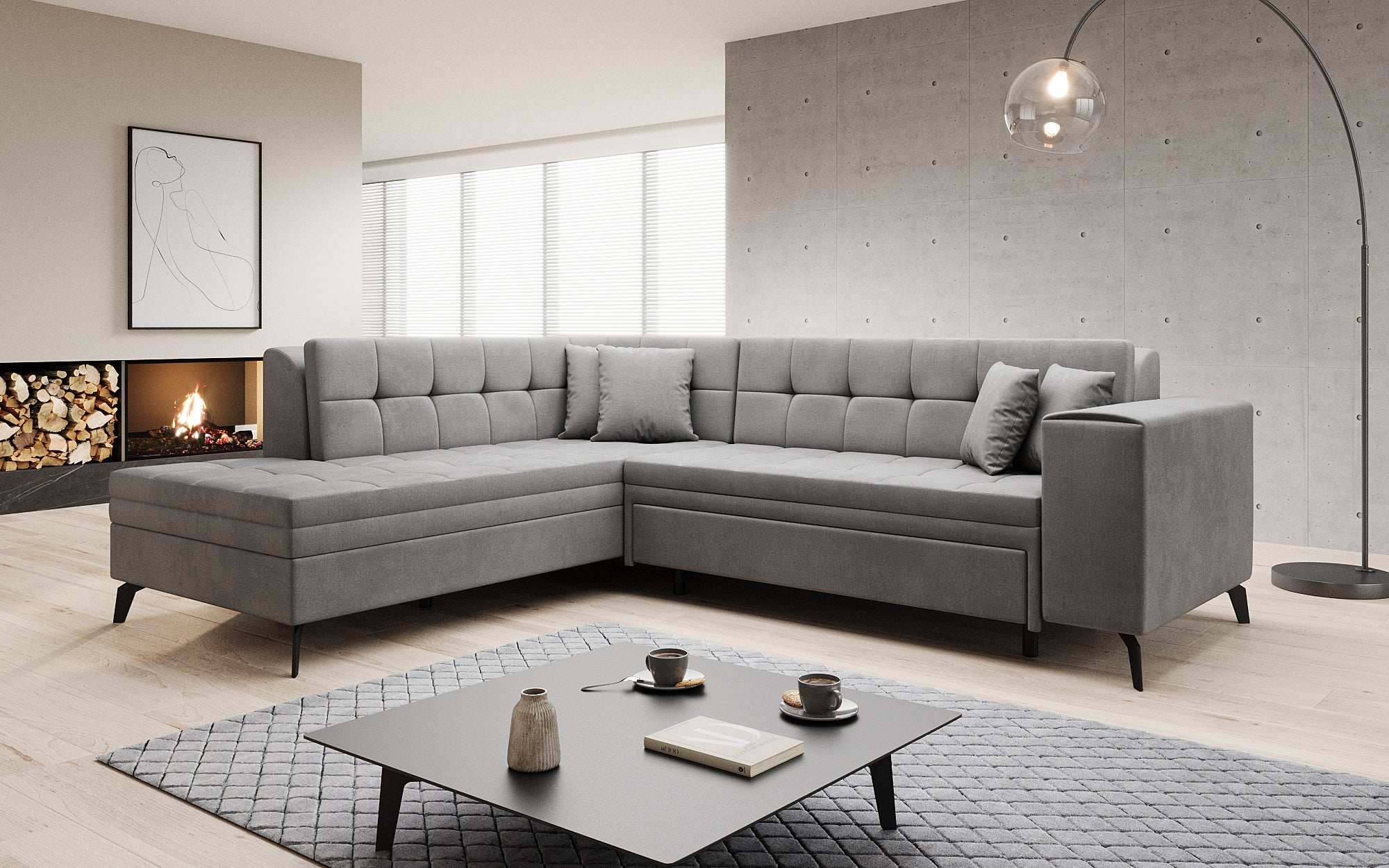 Canapé designer Lania avec fonction couchage