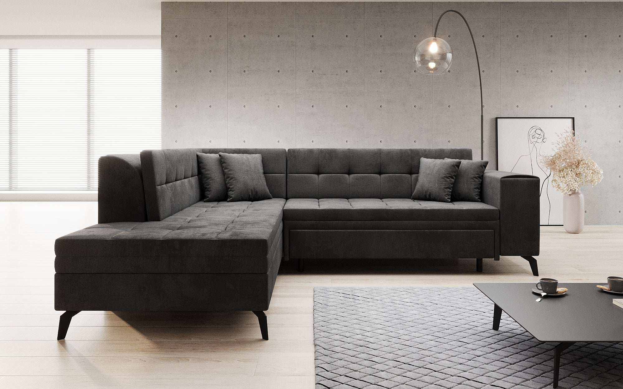Canapé designer Lania avec fonction couchage