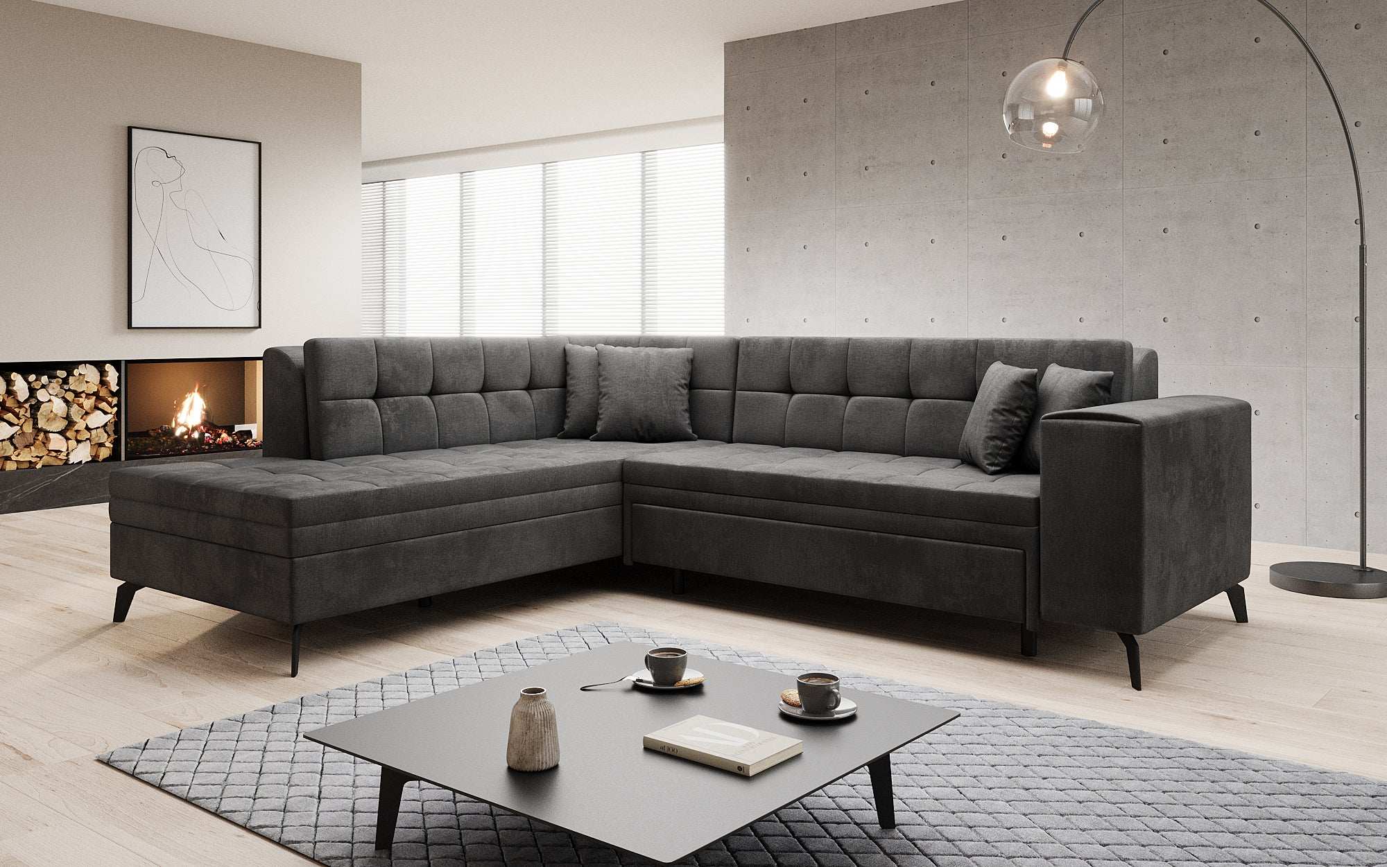 Canapé designer Lania avec fonction couchage